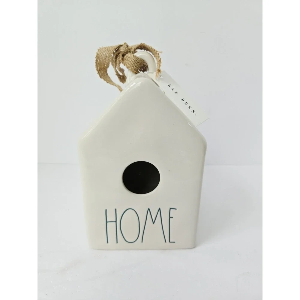 Rae Dunn Home Bird house decoration white NWT Magenta 9